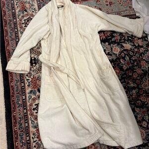 100% turkish cotton thick christy Elegant Cream Women's Robe made in england